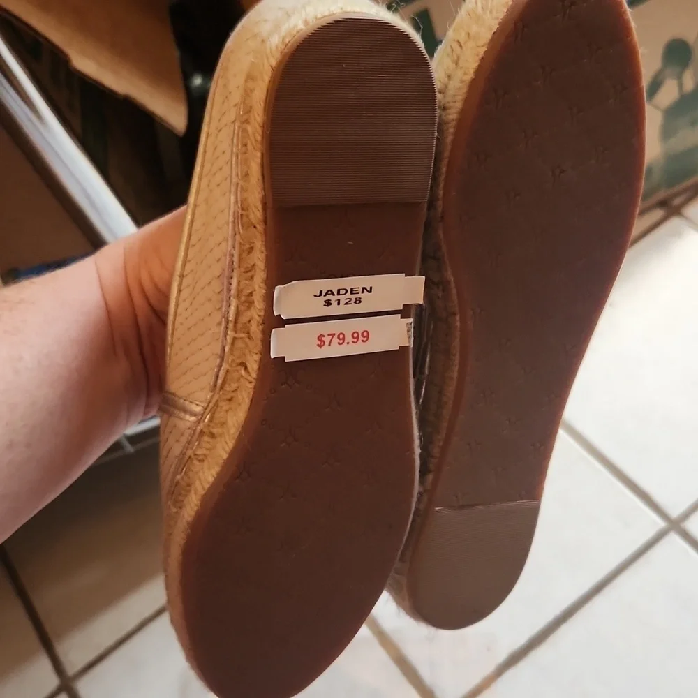 Johnston & Murphy Shoes Womens Size 6.5 Grey Suede Jaden Espadrilles Scale Jute